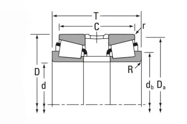 DB back-to-back matched tapered roller bearing set