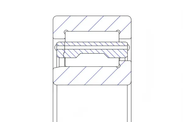 NJ cylindrical roller bearing structure
