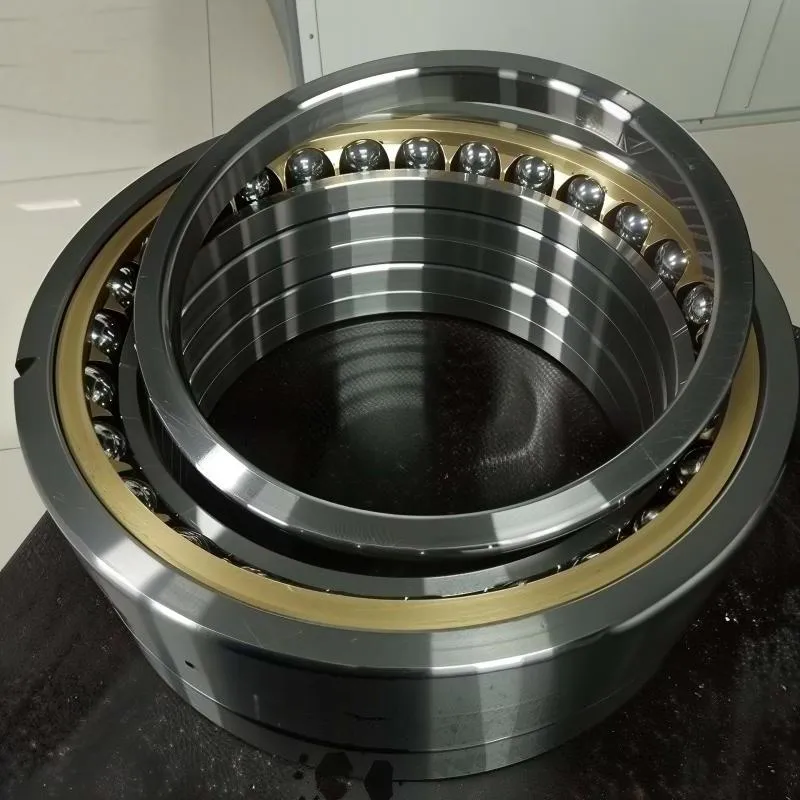 QJ series four point contact ball bearings with split inner ring and one-piece outer ring
