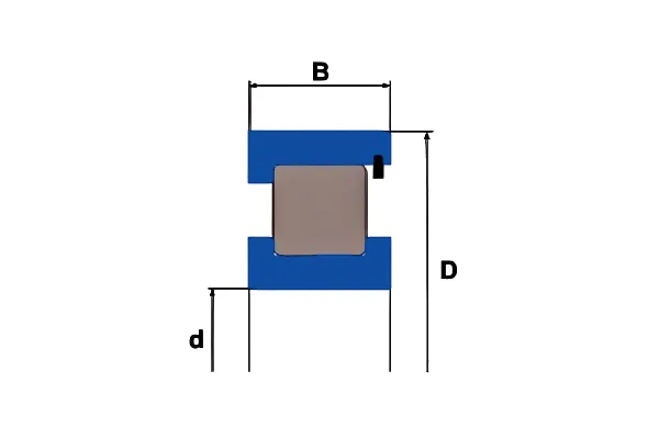 NCF series single row full complement cylindrical roller bearing structure