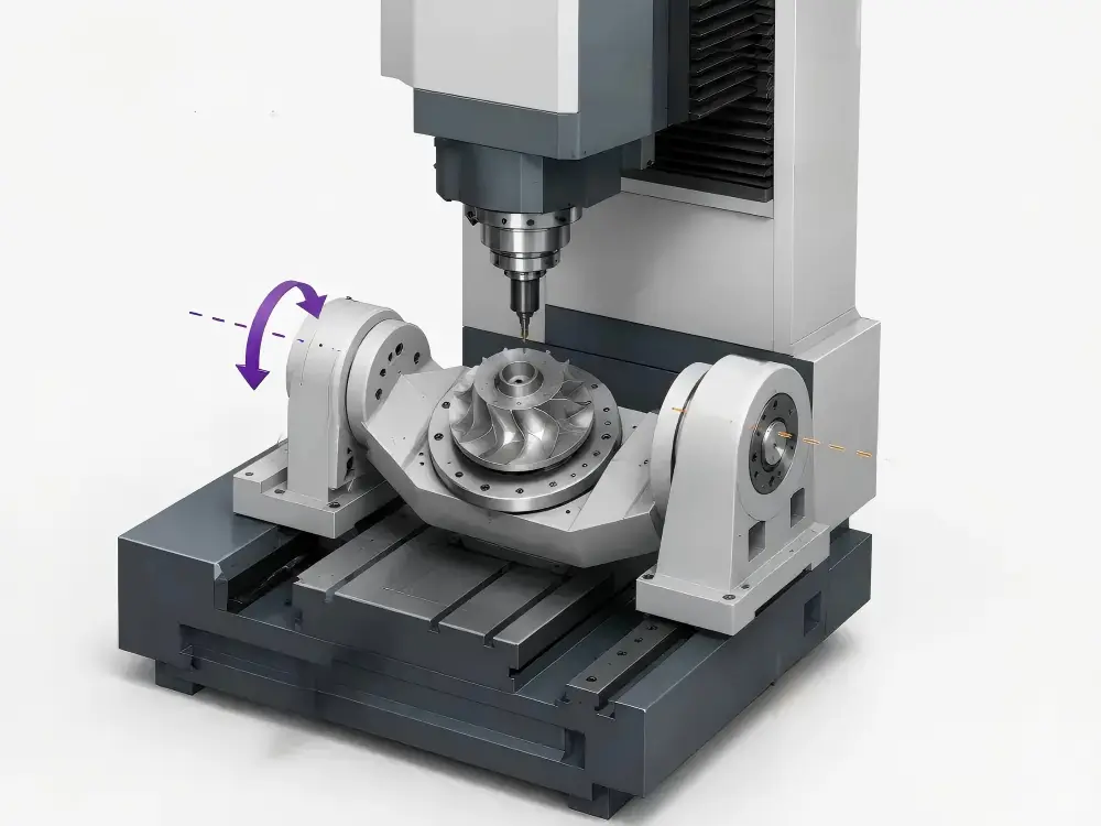 B-axis rotary table bearing replacement case for five-axis CNC machine tools