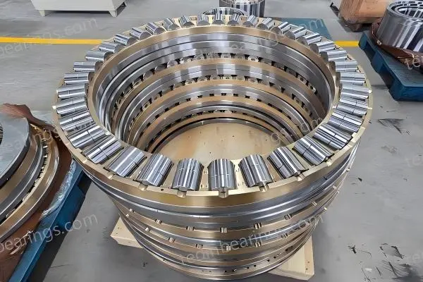 Replacement cone crusher bearings prepared from stock for urgent RC54 repair