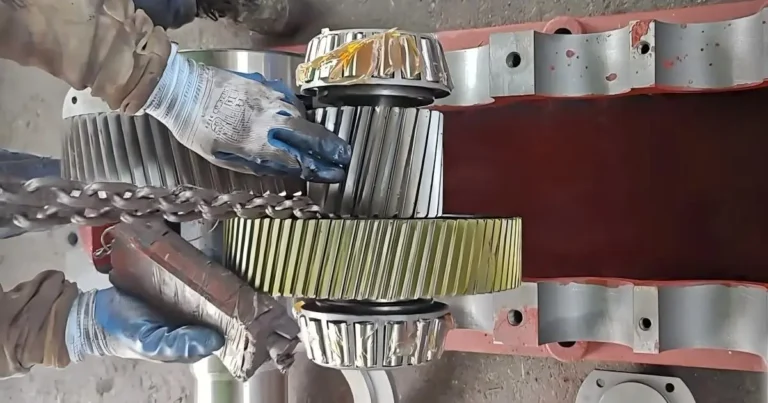 bearing arrangement inside an industrial gearbox
