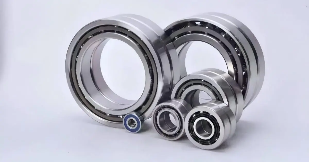 Precision machine tool bearings for a CNC spindle assembly